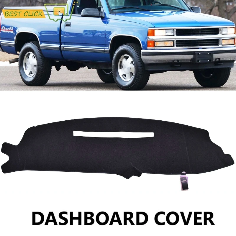 Xukey Dash mat For Chevrolet Silverado C/K K2500 1997 1998 Dashboard Cover Black