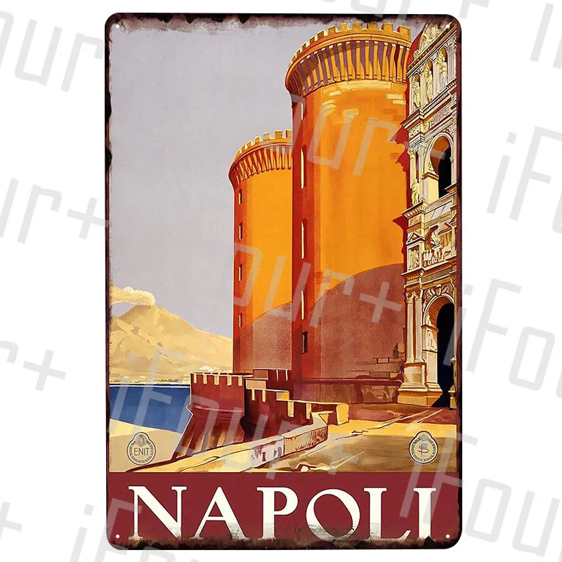 Napoli металлическая пластина Оловянная табличка металлическая винтажная декоративная металлическая вывеска металлический плакат домашний бар паб кафе украшение винтажные плакаты