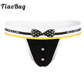 

Men's Lingerie Soft Modal Wide Elastic Waistband Bulge Pouch T-back Tuxedo G-string Thongs Hot Sexy Roleplay Male Gay Underwear