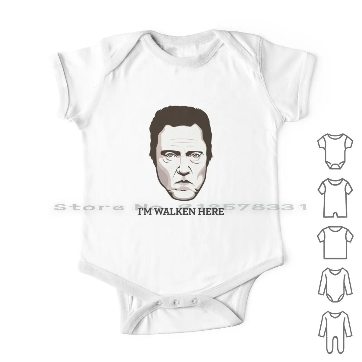 

Christopher Walken-" Walken Here " T-Shirt Newborn Baby Clothes Rompers Cotton Jumpsuits Faces Awesome Christopher Walken Here