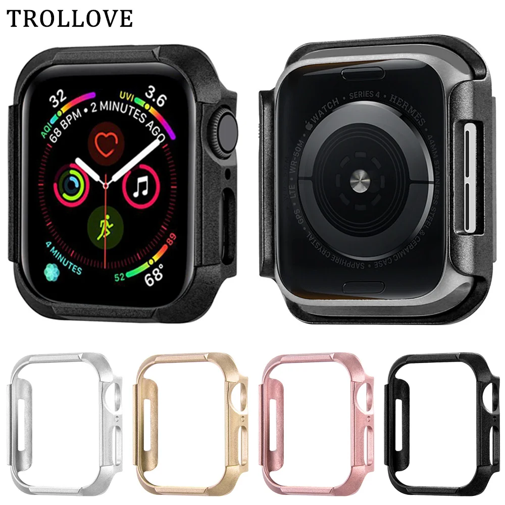 Чехол из поликарбоната для Apple Watch 4 40 мм 44 защитный чехол iWatch 5 Жесткий Бампер