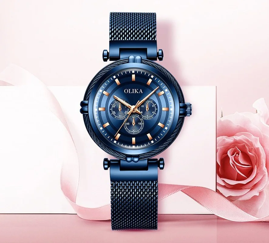 Relojes Para Mujer OLIKA женские часы брендовые кварцевые Топ Роскошные наручные сетка
