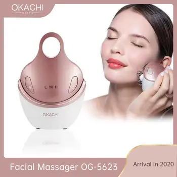 

5 in 1 Facial Massager RF EMS with 4D Massage Head Home Use Facial Device Promote Face Cream Absorption 5 Light Color Modes