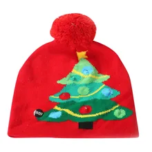 SAGACE, Рождественская шапка, женский, мужской, светодиодный светильник, Вязанная, одноцветная, милые, вечерние, модная, для взрослых, родитель-ребенок, цветная шапочка, для детей