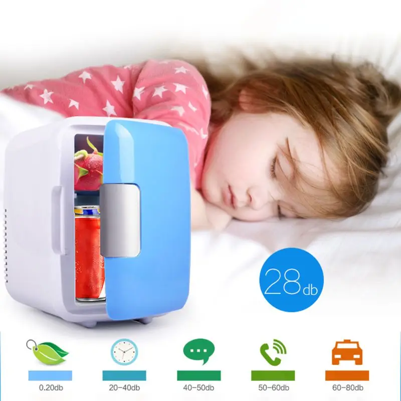 

4L Portable Car Use Refrigerators Ultra Quiet Low Noise Car Mini Refrigerators Freezer Cooling Heating Box Fridge