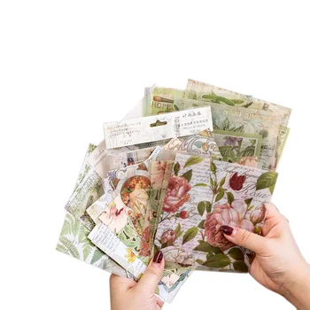 

15pcs Vintage Bronzing Flower DIY Dariy Decoration Scrapbooking Stickers washi Planner Stickers 4 designs
