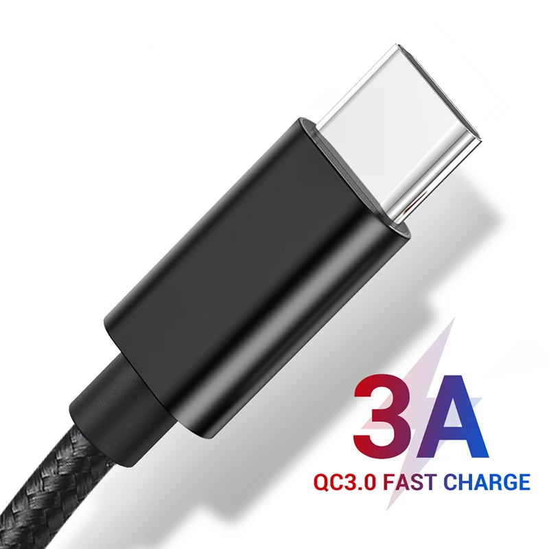 

3A Fast Charging Data Cable USB Type C Cable USB C for Samsung Galaxy S10 S9 Plus Xiaomi Huawei Mobile Phone Charger Cable Usb c