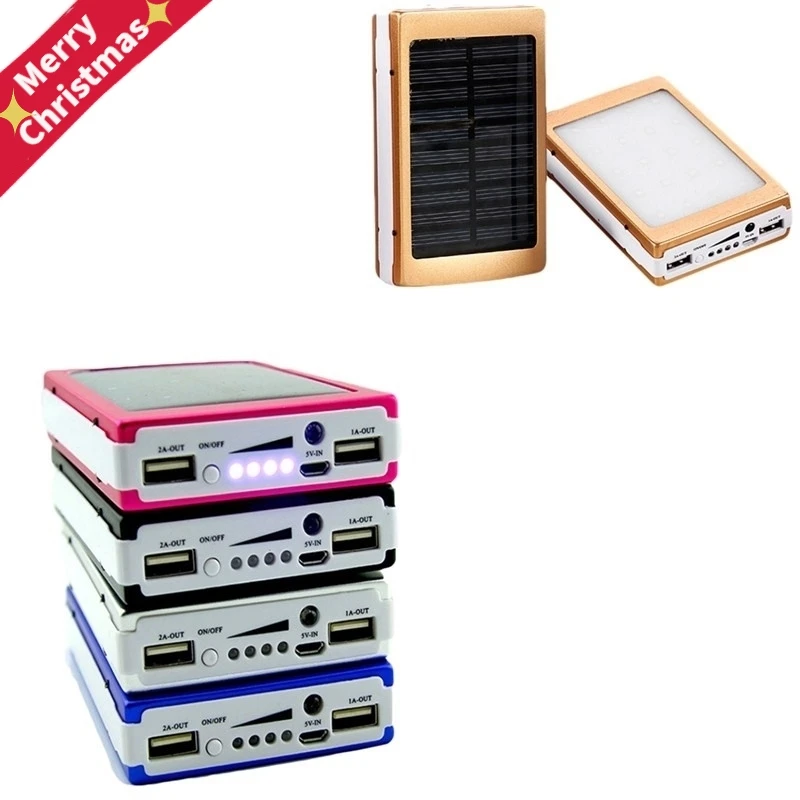

Portable DIY 5x18650 Powerbank Pover Power Bank 18650 Solar Power Bank Case Box Dual USB Kit Phone Charger Flashlight