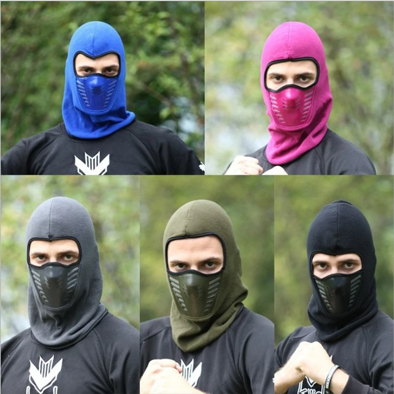 Winter Ski Mask Fleece Thermal Warm Cycling Anti-Dust Cap Windproof Full Face Cover Outdoor Skiing Skating Hat bts | Спорт и