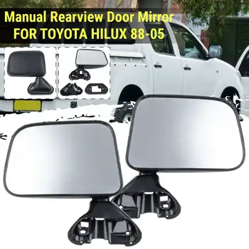 

Chrome / Black Manual Door Side Wing Mirror Rearview Mirror Glass FOR TOYOTA FOR HILUX 1988-2005 Car Styling