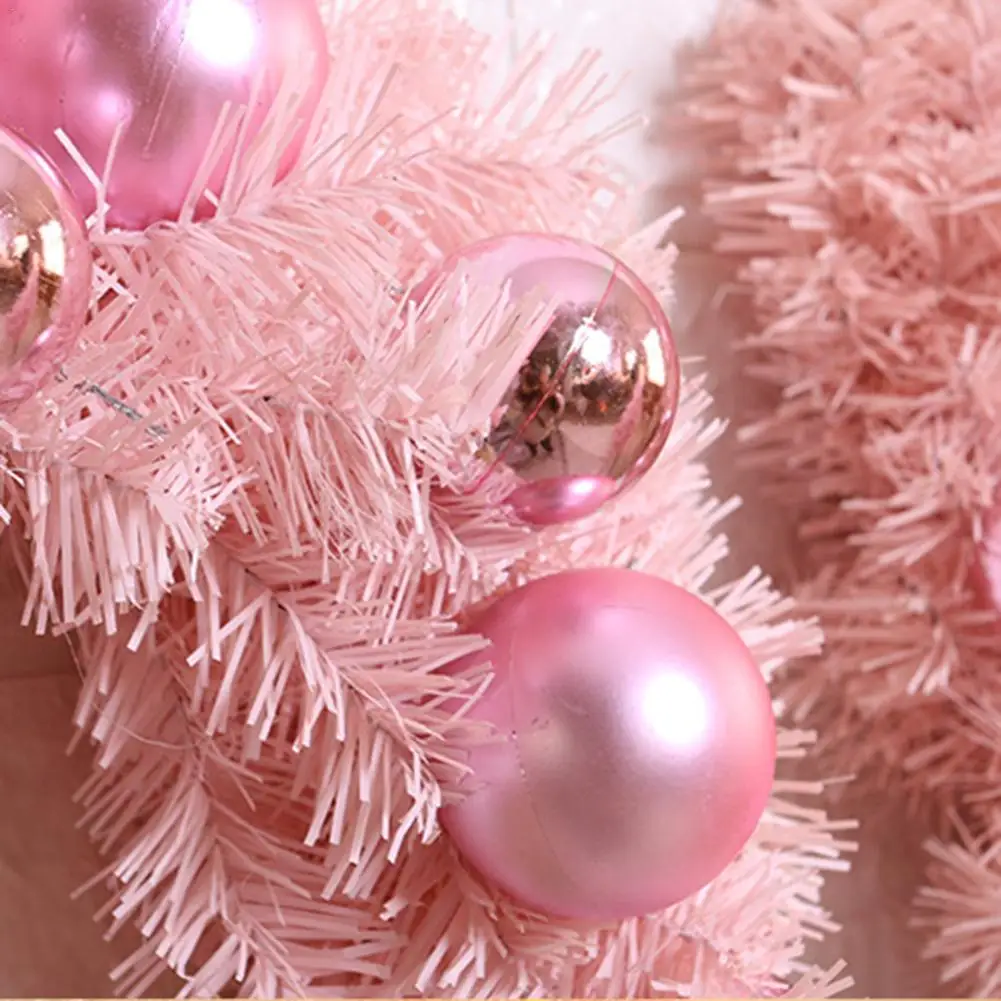 Вт, 30 Вт, 40 см Новогоднее украшение Розовый Рождественский венок из ротанга кольцо покупок окно торгового центра сцены искусственные Рождественский венок