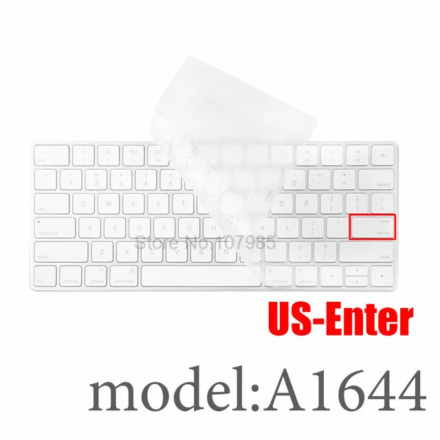 US Version A1644 Силиконовый чехол для клавиатуры, защита кожи, версия США, ЕС, для Apple, Bluetooth, беспроводной keybord MLA22LL, A1644, A1314, IMAC, Настольный ПК - Цвет: US Version A1644