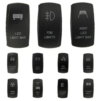 

laser etched rocker switch dual backlight led blue Type:LED Work Light
