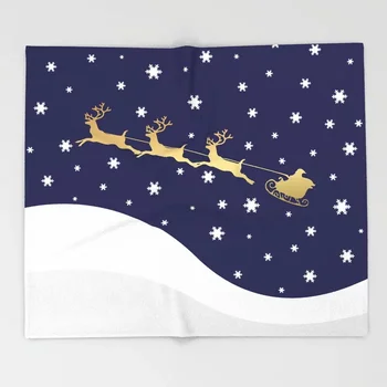 

Christmas Santa Claus Blanket 3D Flannel Blanket for Bed Fleece Throw Funny Plush Bedspreads Wholesale