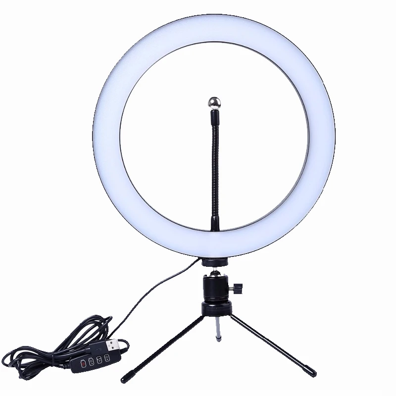  Photography LED Selfie Ring Lamp With Stand Table Tripods For Makeup Video Live Studio