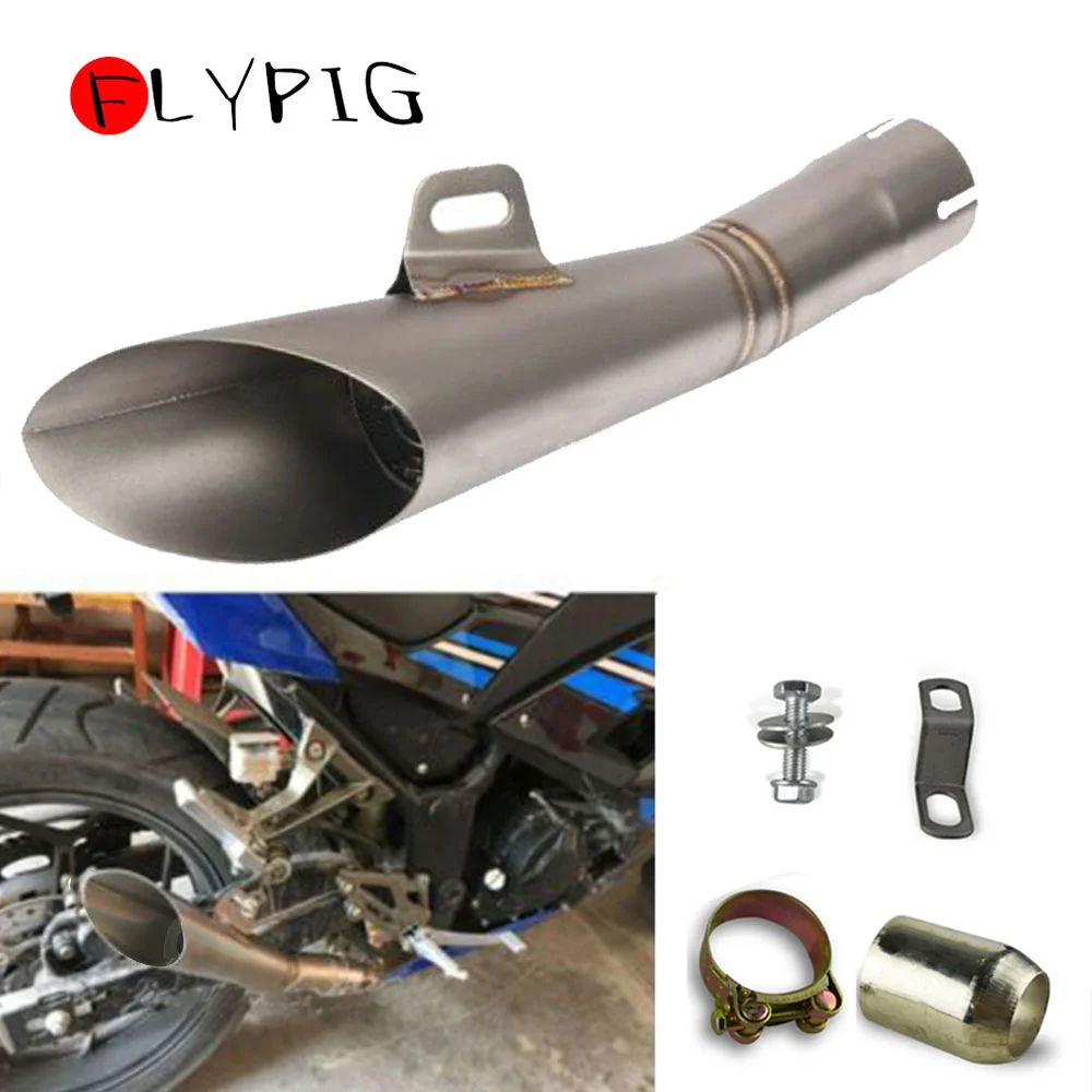355 мм нержавеющая сталь мотоцикла для GP HP выхлопная труба глушителя без шнуровки
