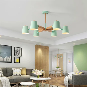 

27 Nordic New Modern Design E Led Wood Hanging Lamp Chandelier Pendant Light Luminaire Suspendu luminaire suspendu