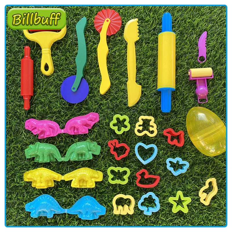 

2020 Slimes Play Dough Tool Accessories Plasticine Dinosaur Model Modeling Clay Kits Soft Clay Plastic Set Toy for children Gift