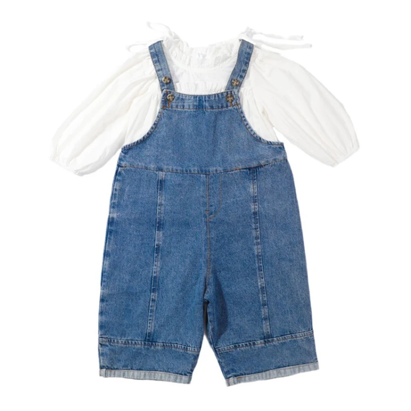 Tops School Jeans Playsuit Sets For 