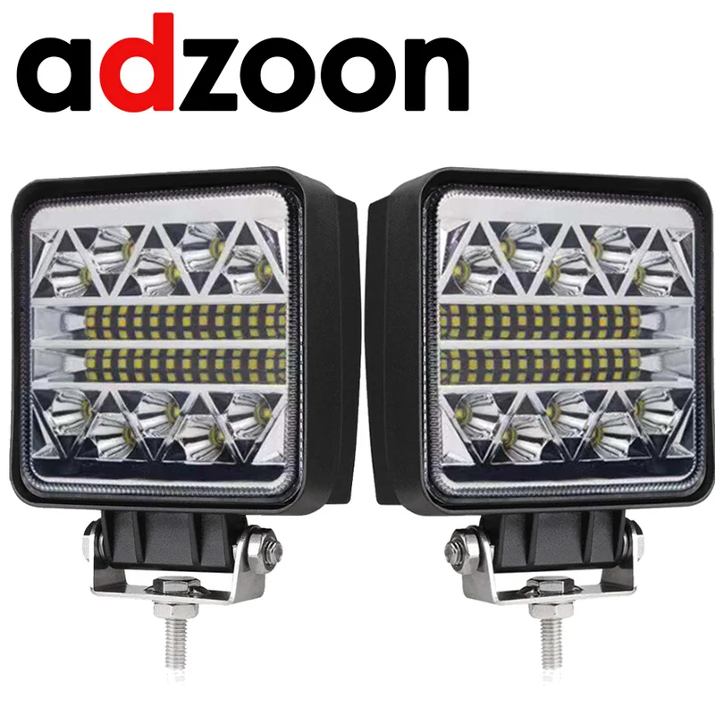 ADZOON 4 дюйма 126w светодиодный рабочий светильник 10 30V 4WD 12v для внедорожников принт
