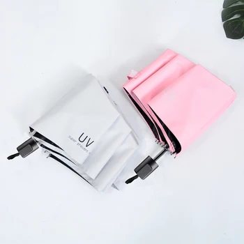 

3 Folding Portable Men Umbrella Women's Luxury Outdoor Small Black Rain Umbrella Ladies Girls Kids Anti UV Foldable Sun Parasol