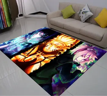 

3D Print Carpet Naruto Anime Rug Outdoor Rug Kids Bedroom Rugs Cartoon Floor Mat Living Room Floor Carpet For Kids Boys Carpets