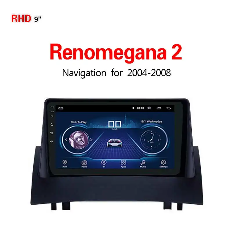 

Lionet GPS Navigation for Car Renault Megan was 2 2004-2008 9Inch RR1004X