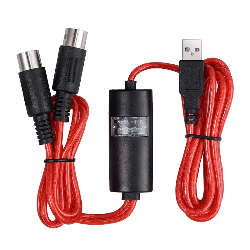 5 контактный миди для USB кабель адаптера преобразователя Windows Mac Ios ноутбук к