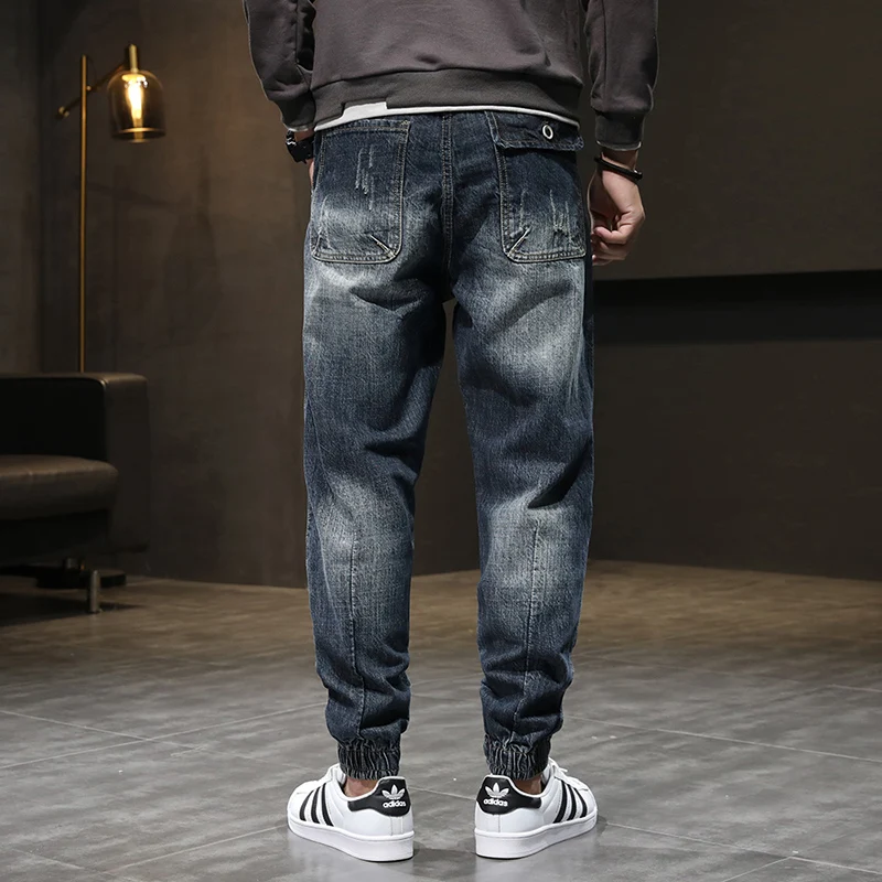 Men's Jeans Cotton Relaxed Tapered Baggy Jeans Male American Clothing Large Size Jeans Joggers