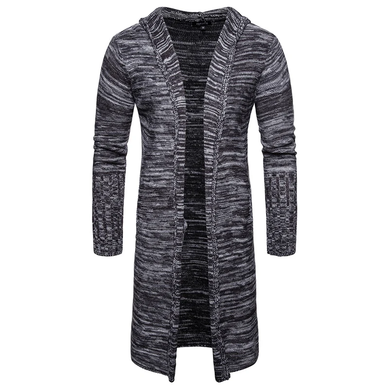 3 Colors Men Casual Cardigan sweater knitwear MenS Winter longer Hooded Sweater Coat Fashion colored wool Stitching 3 Colors Men Casual Cardigan sweater knitwear MenS Winter longer Hooded Sweater Coat Fashion colored wool Stitching
