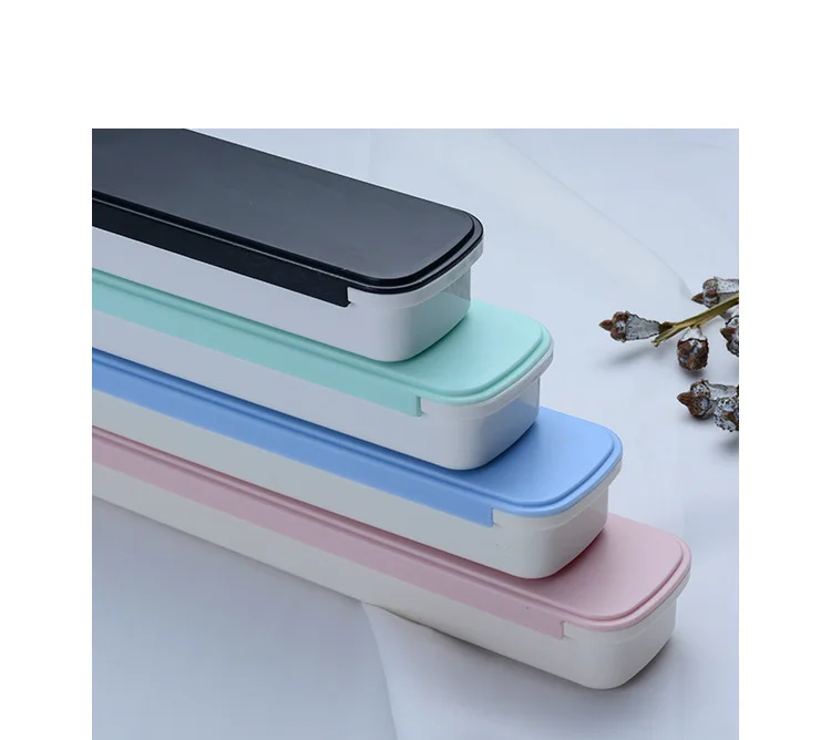Plastic Large Size chou la he ABS Material with Buckle Card Slot in Long 24cm Stationery Box Portable Tableware Chopsticks Box