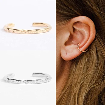 

Fashion Female Earring For Women Gift S925 Sterling Silver Personality Irregular Concave Non-Piercing Ear Clip Earrings