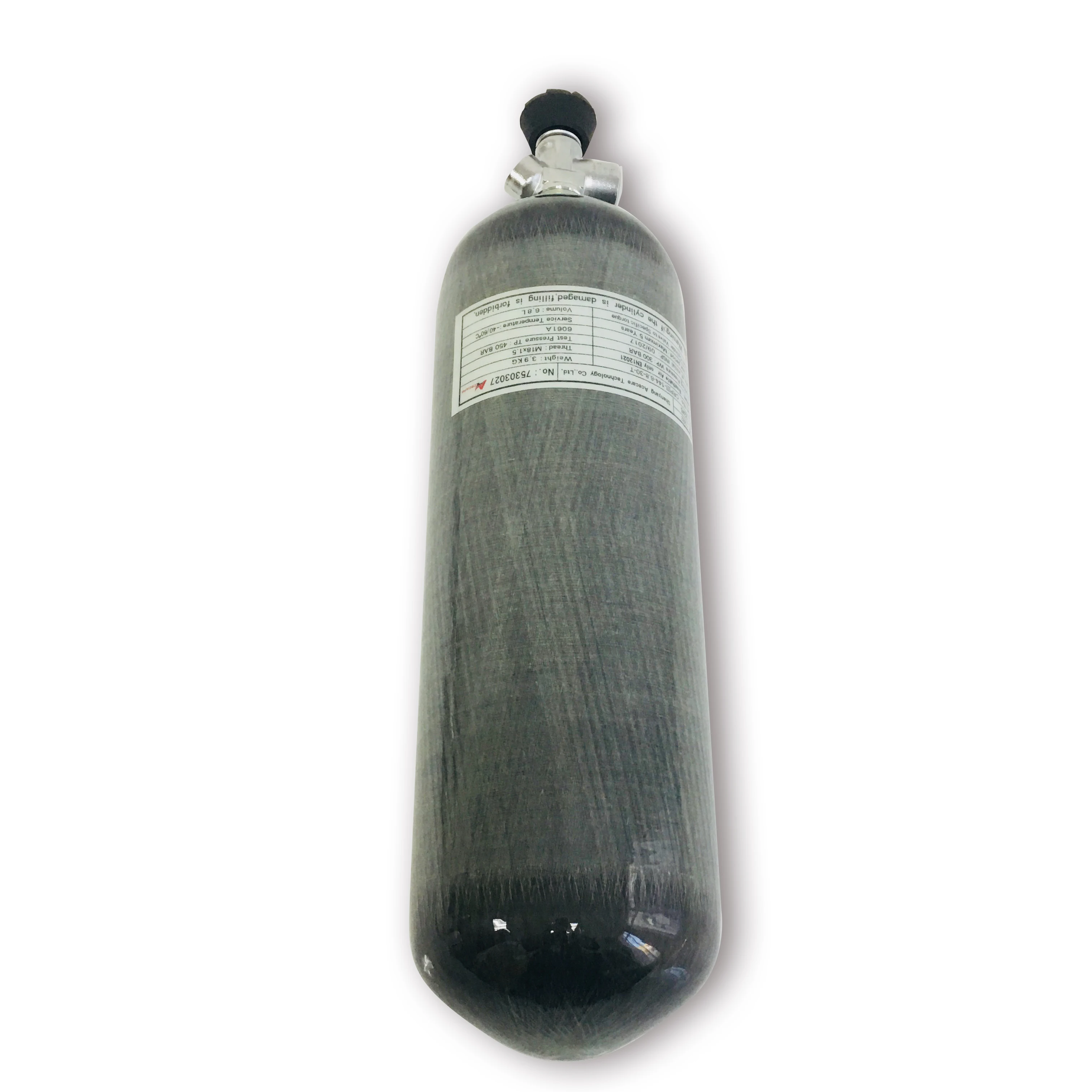 AC16821 Acecare 6.8L CE pcp воздушный бак hp пейнтбольное оборудование 4500psi цилиндр pcp m18* 1,5 резьба с манометром для охоты
