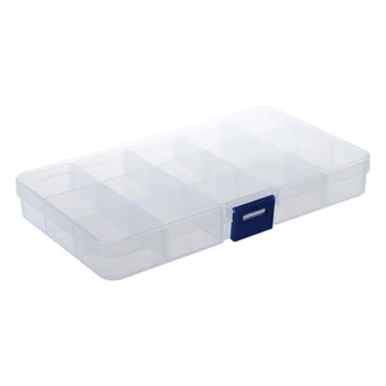 

15 Compartments Plastic Storage Plastic Jewelry Box HOT