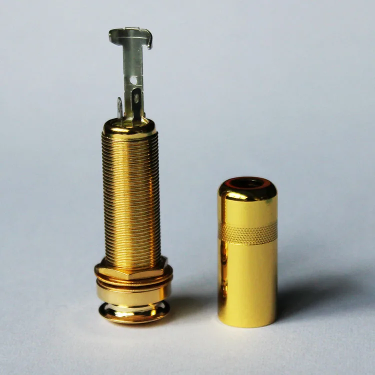 

Guitar Pickup Accessories 6306 Copper Gold Single / Dual Channel Audio Output Tube Strap Tail Nail Socket