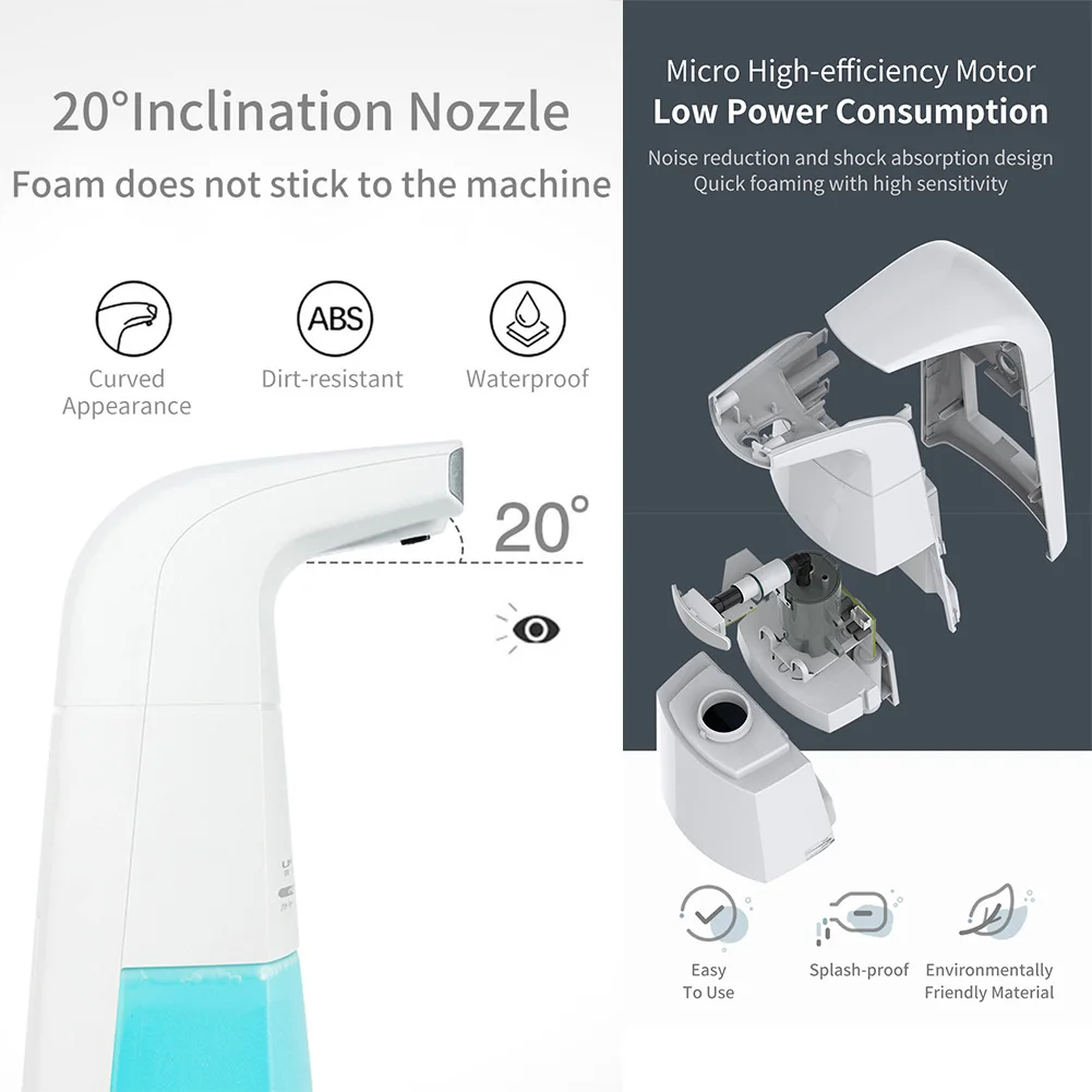 Automatic Sensor Low Noise Health Care Kitchen Free Stand Soap Dispenser Foaming Practical Electric Hand Cleaning Smart Bathroom
