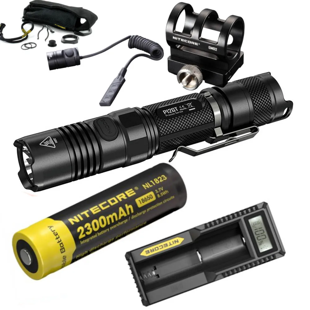 1823 UM10 GM02 RSW1 NITECORE P12GT тактический фонарь CREE XP-L HI V3 светодиодный Макс 1000 люмен дальность луча 320 м ручной фонарь+ GM02+ RSW1 - Испускаемый цвет: 1823 UM10 GM02 RSW1