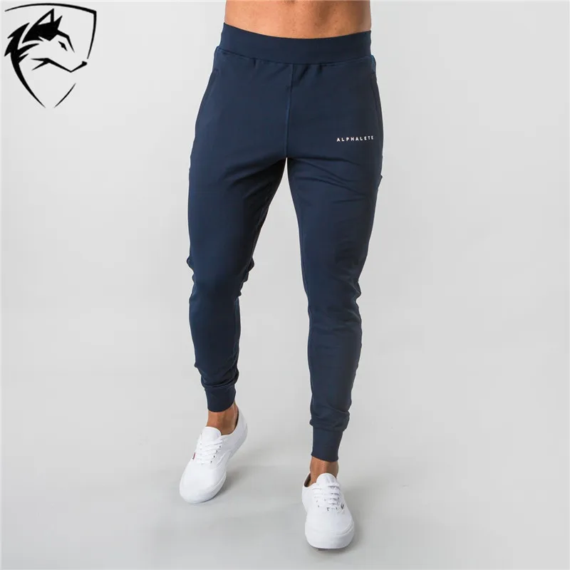 

ALPHALETE Brand Casual Skinny Pants Men Joggers Sweatpants Gyms Fitness Workout Track Pants Running Cotton Trousers Sportswear