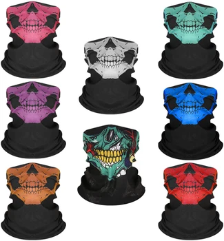 

ChezMax UV Protection Face Mask Neck Gaiter Scarf Sunscreen Non Slip Light Breathable Bandana Balaclava for Sun Wind 8 Pieces