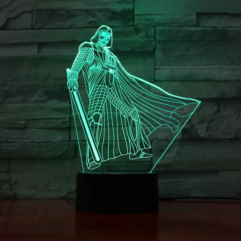 Star Wars Jedi Knights 3d Night Lamp Bedroom Decoration Light Touch Sensor Baby Nightlight Present Children's Night Light Led
