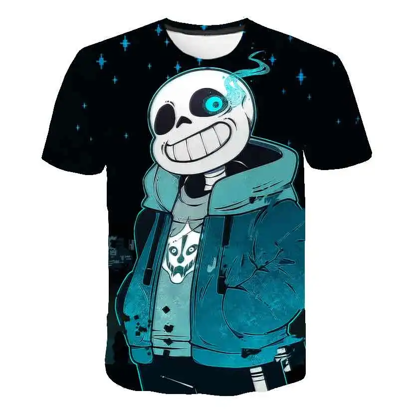 Детская модная футболка с 3D принтом Undertale Уличная Повседневная короткими