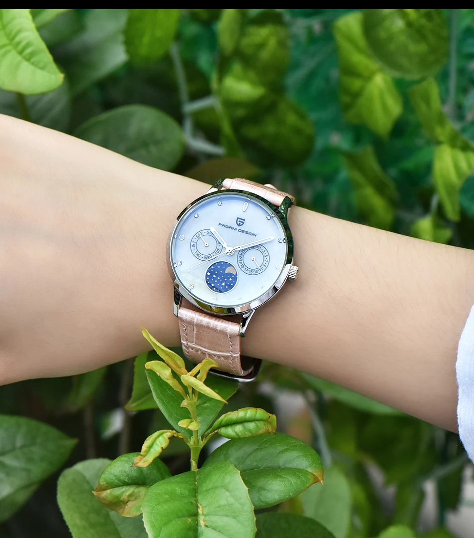 Pagani Роскошные Брендовые женские часы модные креативные Золотые женские кварцевые часы многофункциональные женские часы-браслет