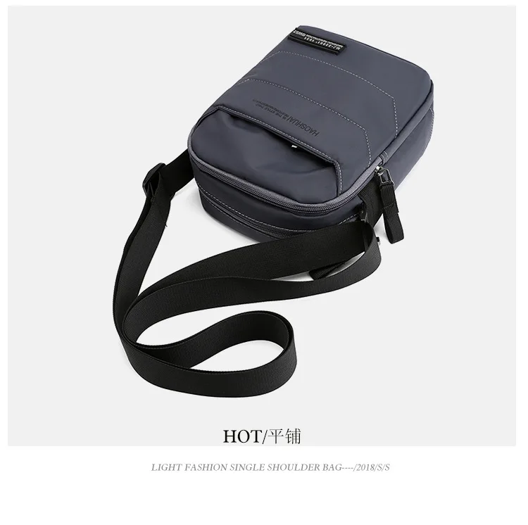 Men Single Shoulder Bag Nylon Cross Body Casual Fashion Flap Multi-Pockets Travel Pouch Leisure High Quality Male Messenger Bags