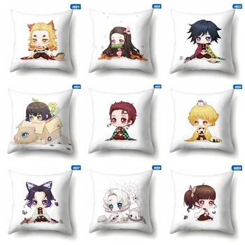 

Demon Slayer: Kimetsu No Yaiba Kamado Tanjirou Nezuko Anime Cartoon Pillowcase Pillow Cushion Case Cover Home Decor Cosplay Gift