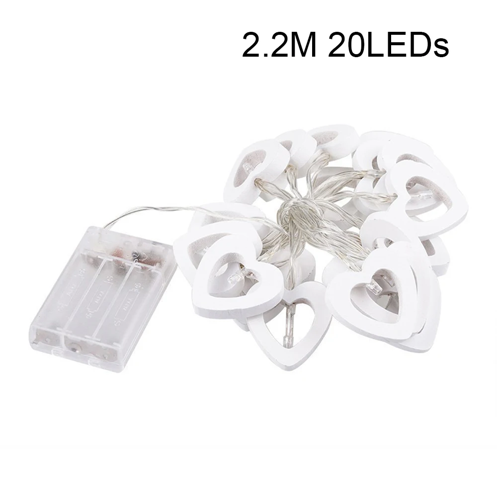 2.2M 20LED Светильник-гирлянда, 2,2 м, 20 светодиодный светильник для рождественской елки, кленовый лист, сердечный шар, светодиодный, Романтический, теплый, белый светильник, Свадебный, Ночной светильник, Декор - Испускаемый цвет: 2.2M 20LED