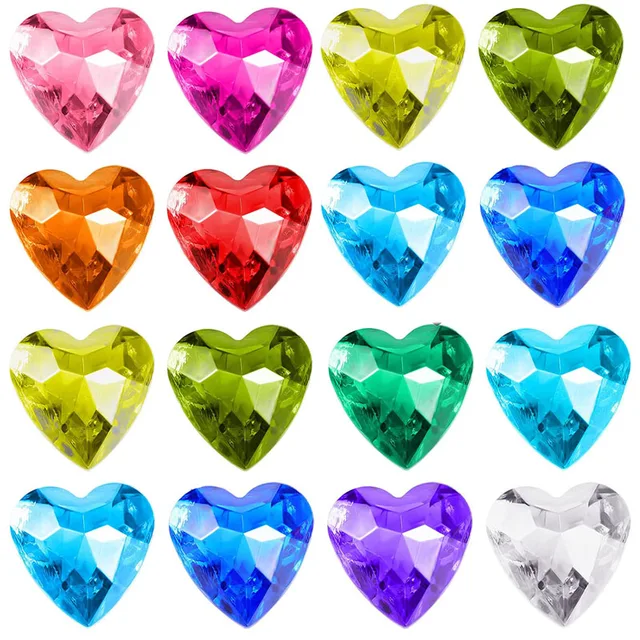 Pirate Treasure Kids Toys For Boys Girls Big Size Love Heart Shaped Crystals Acrylic Diamonds Gemstones Brinquedos Menino Menina 3