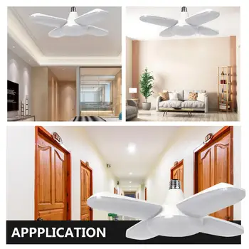 

AC85-265V 80W Deformable LED Ceiling Lamp Super Bright E27/E26 Garage Light 8000lm For Home Office Basement Supermarket Workshop