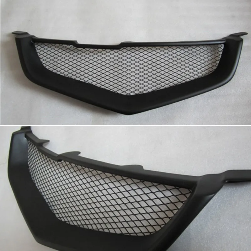 Используется для Honda Accord CL7 Racing Grills 2003 04 05 carbon fiber Refitt Передняя Центральная гоночная решетка крышка аксессуары без логотипа автомобиля - Цвет: Matte black