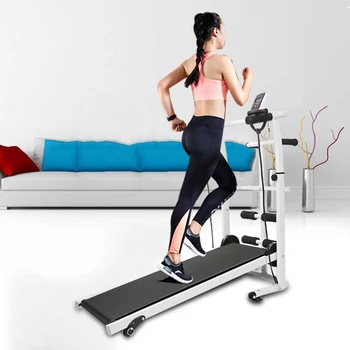 

Folding treadmill Mechanical power treadmill running training machine sit-ups LED dial gym home exercise fitness equipment HWC