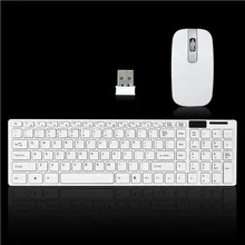 2.4G Ultra Thin Wireless Keyboard Mouse Kit Suit Optical Keyboard and MouseB Receiver Kit with Keyboard Protective Cover#4